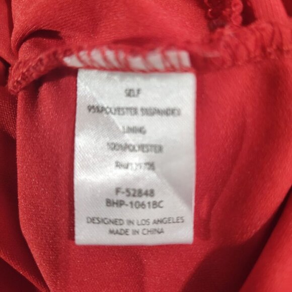 Body Central Little Red Women's Dress - Size Small - V-Neck - Spandex - Picture 10 of 11